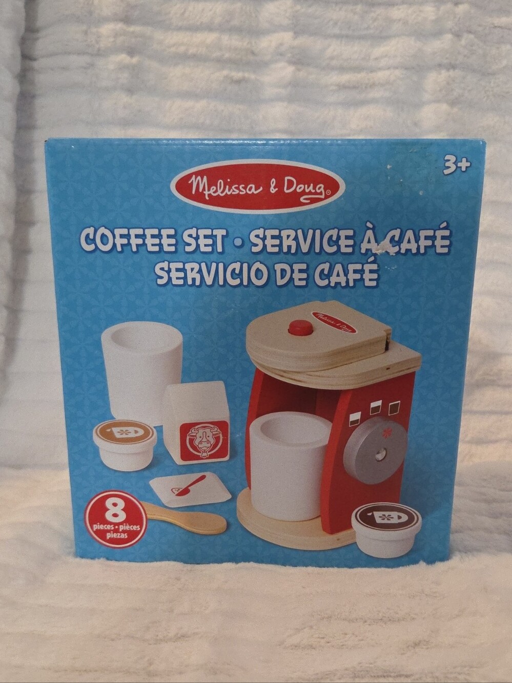 Melissa & Doug Red and Natural Wooden Coffee Set
